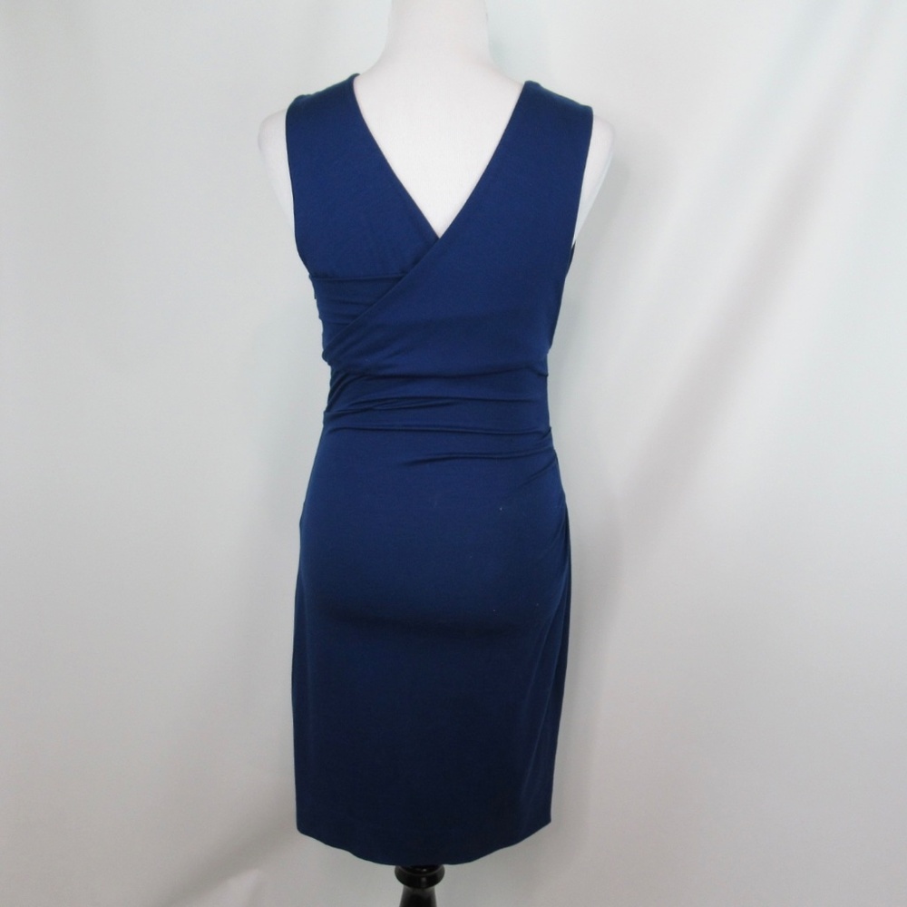 DVF Parker Jersey Bodycon Sheath Dress in Navy Blue Women's Size Small - Picture 7 of 11